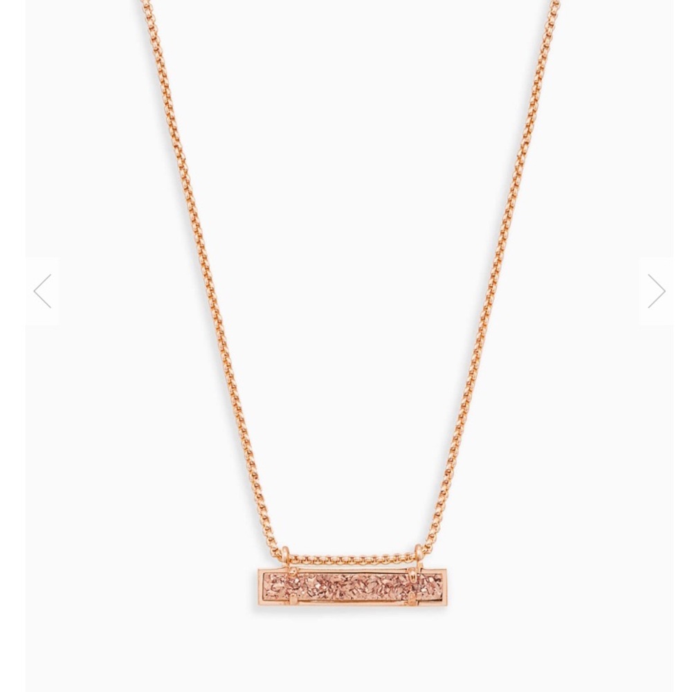 Kendra Scott Leanor Drusy Pendant Rose Gold